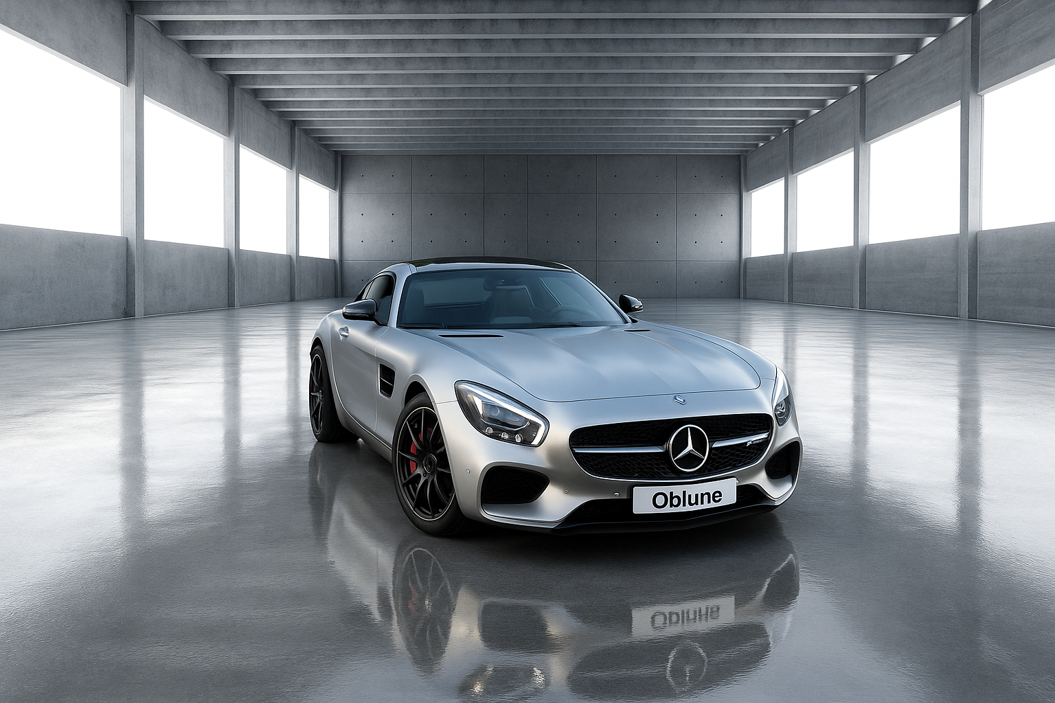After - Car in luxury showroom